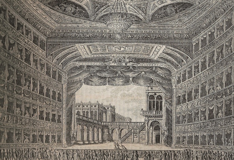 Ла Фениче. Интерьер первого театра, 1829 год.